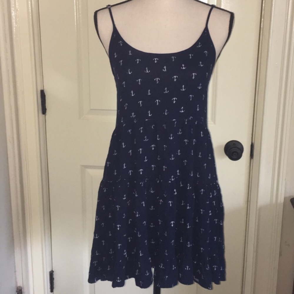 Short dark blue anchor dress!